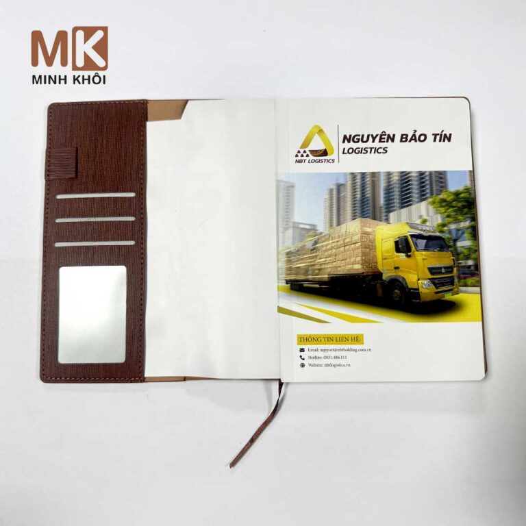 Mẫu sổ da A5 công ty Nguyên Bảo Tín Logistics