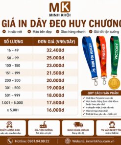 bảng giá in dây đeo huy chương