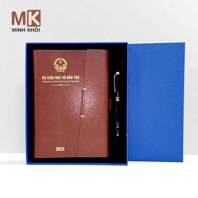 In sổ da quà tặng cao cấp Bộ giáo dục và đào tạo