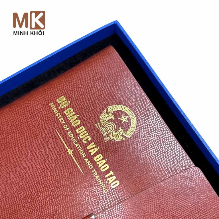 In sổ da quà tặng cao cấp Bộ giáo dục và đào tạo