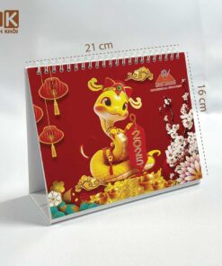 Mẫu lịch để bàn chữ A công ty thép Minh Cường