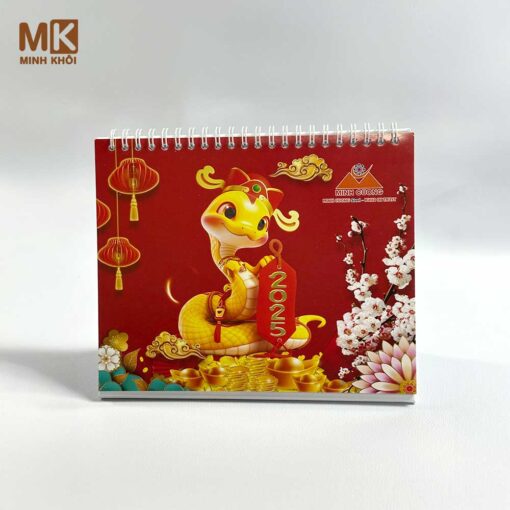 Mẫu lịch để bàn chữ A công ty thép Minh Cường