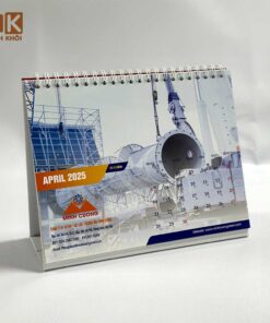 Mẫu lịch để bàn chữ A công ty thép Minh Cường