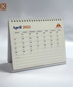 Mẫu lịch để bàn chữ A công ty thép Minh Cường