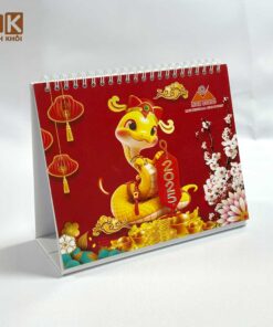 Mẫu lịch để bàn chữ A công ty thép Minh Cường