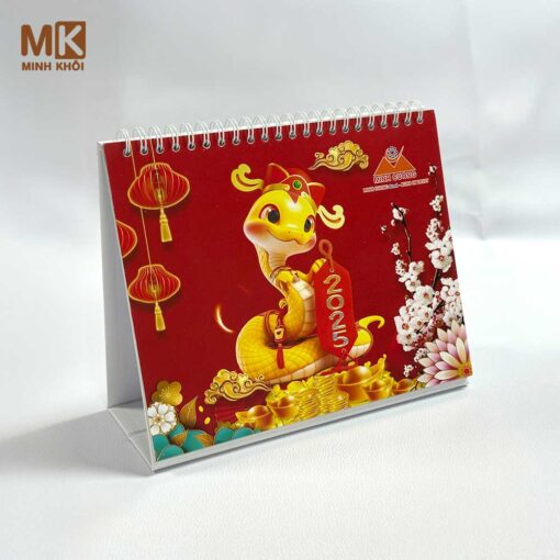 Mẫu lịch để bàn chữ A công ty thép Minh Cường