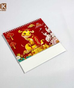 Mẫu lịch để bàn chữ A công ty thép Minh Cường