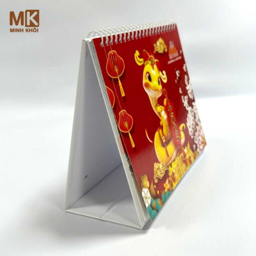 Mẫu lịch để bàn chữ A công ty thép Minh Cường