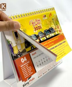 Mẫu lịch tết để bàn nhà xe Bằng Phấn