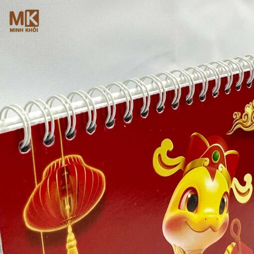 Mẫu lịch để bàn chữ A công ty thép Minh Cường