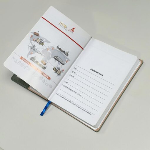 Làm sổ da quà tặng công ty Litri Logistics