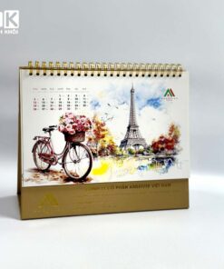Mẫu lịch tết để bàn chữ A công ty Ameriver