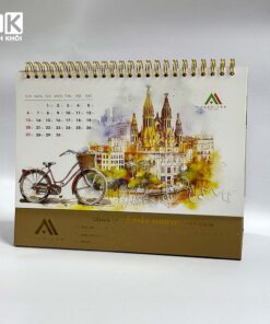 Mẫu lịch tết để bàn chữ A công ty Ameriver