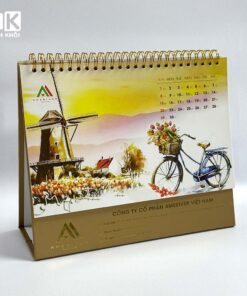 Mẫu lịch tết để bàn chữ A công ty Ameriver