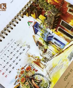 Mẫu lịch tết để bàn chữ A công ty Ameriver