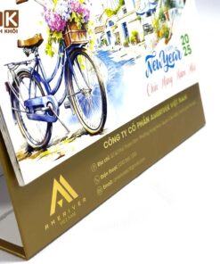 Mẫu lịch tết để bàn chữ A công ty Ameriver