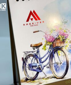 Mẫu lịch tết để bàn chữ A công ty Ameriver