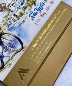 Mẫu lịch tết để bàn chữ A công ty Ameriver