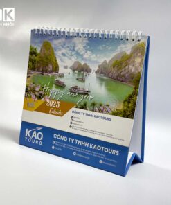 Mẫu lịch để bàn chữ A công ty KAOtours