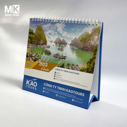 Mẫu lịch để bàn chữ A công ty KAOtours