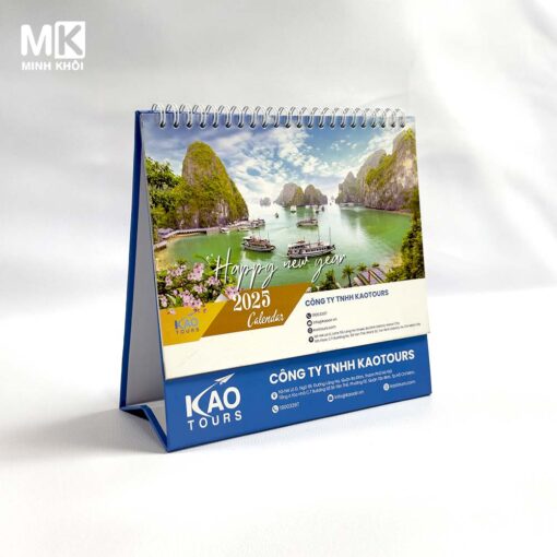 Mẫu lịch để bàn chữ A công ty KAOtours