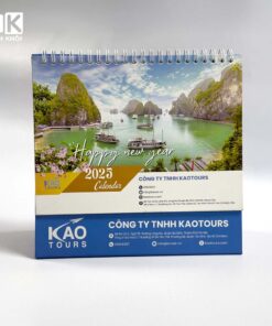 Mẫu lịch để bàn chữ A công ty KAOtours