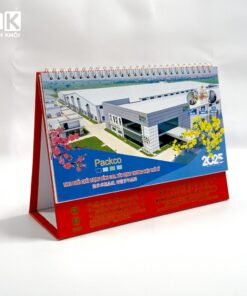 Mẫu lịch để bàn chữ A công ty Packco