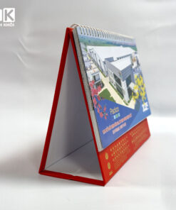 Mẫu lịch để bàn chữ A công ty Packco