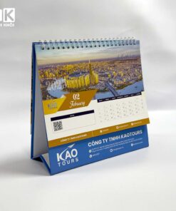 Mẫu lịch để bàn chữ A công ty KAOtours
