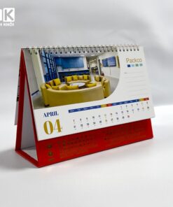 Mẫu lịch để bàn chữ A công ty Packco