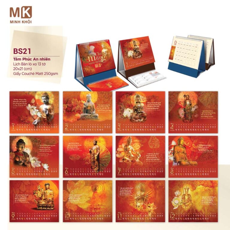 in lịch tết để bàn