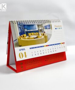 Mẫu lịch để bàn chữ A công ty Packco