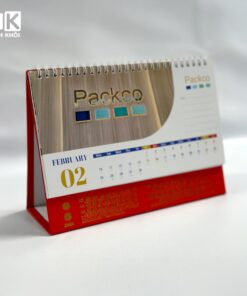 Mẫu lịch để bàn chữ A công ty Packco