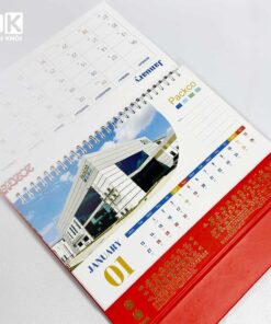 Mẫu lịch để bàn chữ A công ty Packco