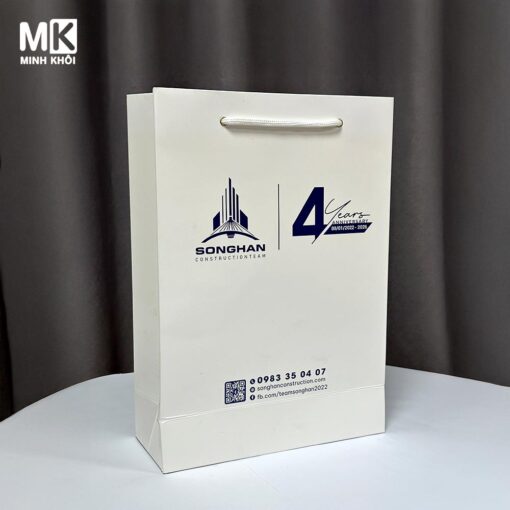 Mẫu túi giấy in logo công ty xây dựng Songhan