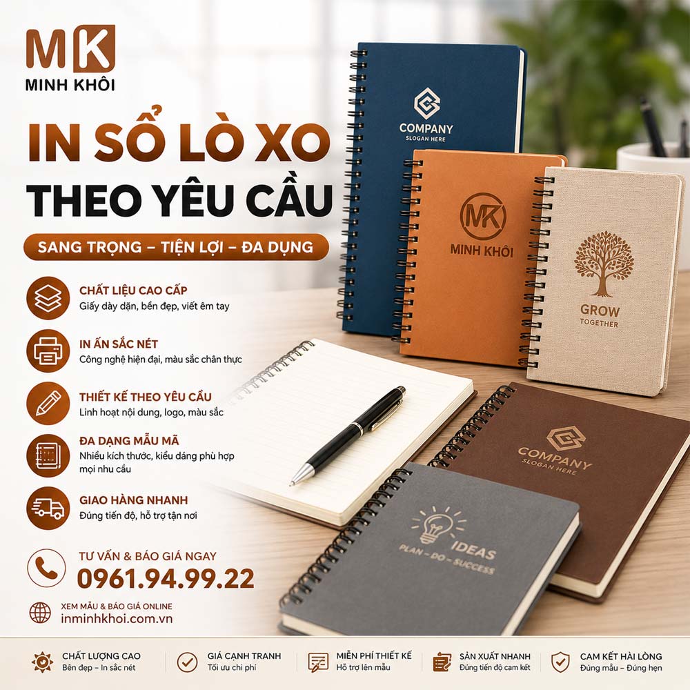 xưởng in sổ lò xo theo yêu cầu